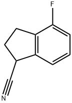 4-fluoro-2,3-dihydro-1H-indene-1-carbonitrile Struktur