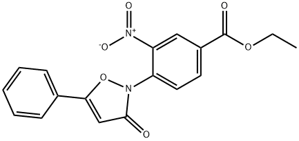 Ethyl 3-nitro-4-(3-oxo-5-phenylisoxazol-2(3H)-yl)benzoate Struktur