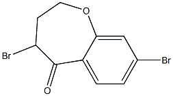 4,8-DIBROMO-2,3,4,5-TETRAHYDRO-1-BENZOXEPIN-5-ONE Struktur