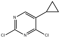 Pyrimidine, 2,4-dichloro-5-cyclopropyl- Struktur