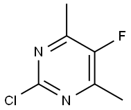 2-chloro-5-fluoro-4,6-dimethylpyrimidine Struktur