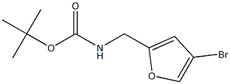 Carbamic acid,N-[(4-bromo-2-furanyl)methyl]-, 1,1-dimethylethyl ester Struktur