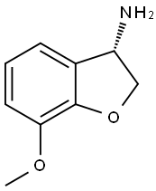 (3S)-7-METHOXY-2,3-DIHYDRO-1-BENZOFURAN-3-AMINE Struktur