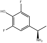 (R)-4-(1-aminoethyl)-2,6-difluorophenol Struktur