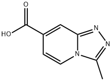 3-methyl-[1,2,4]triazolo[4,3-a]pyridine-7-carboxylic acid Struktur