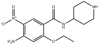 Benzamide, 4-amino-2-ethoxy-5-nitro-N-4-piperidinyl- Struktur