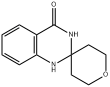 2,3,5,6-tetrahydro-1'H-spiro[pyran-4,2'-quinazolin]-4'(3'H)-one Struktur