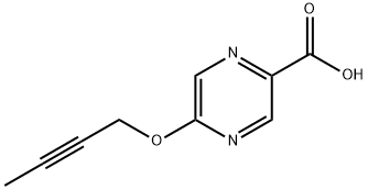 5-(but-2-ynyloxy)pyrazine-2-carboxylic acid Struktur