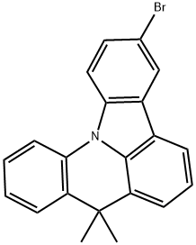 3-bromo-8,8-dimethyl-8H-indolo[3,2,1-de]acridine Struktur