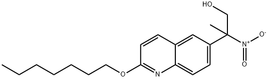 2-(2-(heptyloxy)quinolin-6-yl)-2-nitropropan-1-ol Struktur