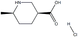 (3S,6R)-6-methylpiperidine-3-carboxylic acid hydrochloride Struktur