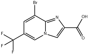 8-Bromo-6-trifluoromethyl-imidazo[1,2-a]pyridine-2-carboxylic acid Struktur