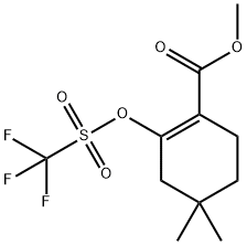 Methyl 4,4-dimethyl-2-[(trifluoromethylsulfonyl)oxy]cyclohex-1-ene-1-carboxylate Struktur