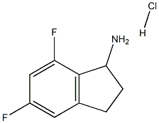 5,7-Difluoro-2,3-dihydro-1H-inden-1-amine hydrochloride Struktur