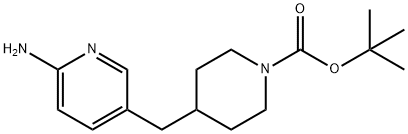 tert-butyl 4-((6-aminopyridin-3-yl)methyl)piperidine-1-carboxylate Struktur