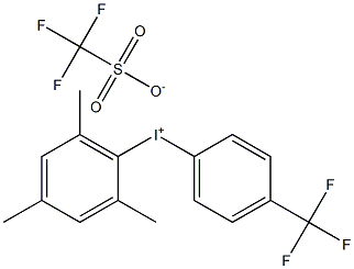 [4-(Trifluoromethyl)phenyl](2,4,6-trimethylphenyl)iodonium trifluoromethanesulfonate Struktur