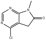 4-chloro-7-methyl-5H,6H,7H-pyrrolo[2,3-d]pyrimidin-6-one Struktur