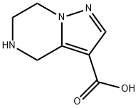 4,5,6,7-tetrahydropyrazolo[1,5-a]pyrazine-3-carboxylic acid Struktur