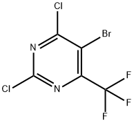 5-Bromo-2,4-dichloro-6-(trifluoromethyl)pyrimidine Struktur