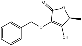 (S)-(+)-4-hydroxy-5-methyl-3-(phenylmethoxy)-2(5H)-furanone Struktur