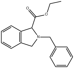 2-Benzyl-2,3-dihydro-1H-isoindole-1-carboxylic acid ethyl ester Struktur