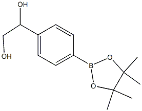 1-(4-(4,4,5,5-tetramethyl-1,3,2-dioxaborolan-2-yl)phenyl)ethane-1,2-diol Struktur