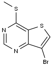 7-bromo-4-(methylsulfanyl)thieno[3,2-d]pyrimidine Struktur