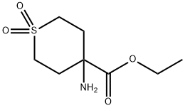 ethyl 4-amino-1,1-dioxothiane-4-carboxylate Struktur