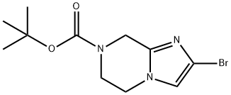 2-Bromo-5,6-dihydro-8H-imidazo[1,2-a]pyrazine-7-carboxylic acid tert-butyl ester Struktur