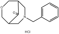 7-benzyl-3-oxa-7-azabicyclo[3.3.1]nonan-9-one hydrochloride Struktur