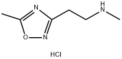 N-Methyl-2-(5-methyl-1,2,4-oxadiazol-3-yl)ethanamine hydrochloride Struktur