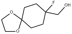 8-Fluoro-1,4-dioxaspiro[4.5]decane-8-methanol Struktur