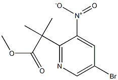 methyl 2-(5-bromo-3-nitropyridin-2-yl)-2-methylpropanoate Struktur