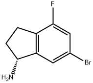 (1R)-6-BROMO-4-FLUORO-2,3-DIHYDRO-1H-INDEN-1-AMINE Struktur