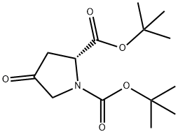 1,2-di-tert-butyl (2r)-4-oxopyrrolidine-1,2-dicarboxylate Struktur