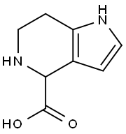 4,5,6,7-Tetrahydro-1H-pyrrolo[3,2-c]pyridine-4-carboxylic acid Struktur