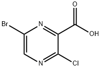 6-Bromo-3-chloro-pyrazine-2-carboxylic acid Structure