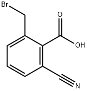 2-(bromomethyl)-6-cyanobenzoic acid Struktur