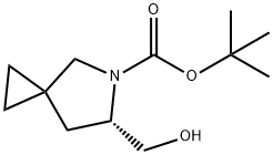 (S)-tert-butyl 6-(hydroxymethyl)-5-azaspiro[2.4]heptane-5-carboxylate Struktur