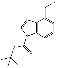 tert-Butyl 4-(bromomethyl)-1H-indazole-1-carboxylate Struktur