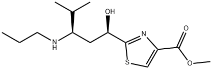 methyl2-((1R,3R)-1-hydroxy-4-methyl-3-(propylamino)pentyl)thiazole-4-carboxylate Struktur