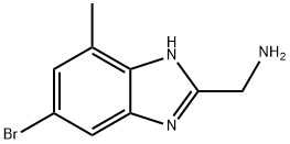 (5-bromo-7-methyl-1H-1,3-benzodiazol-2-yl)methanamine Struktur