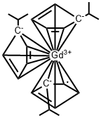 Tris(i-propylcyclopentadienyl)gadolinium (III), 98% (99.9%-Gd) (REO) Struktur