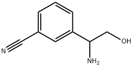 3-(1-Amino-2-hydroxyethyl)benzonitrile Struktur