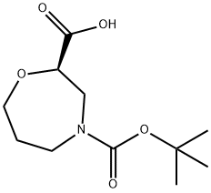 (R)-4-(Tert-Butoxycarbonyl)-1,4-Oxazepane-2-Carboxylic Acid Struktur