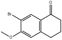 7-BROMO-6-METHOXY-1,2,3,4-TETRAHYDRONAPHTHALEN-1-ONE Struktur