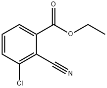 Benzoic acid, 3-chloro-2-cyano-, ethyl ester Struktur