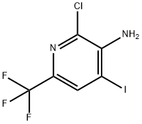 2-Chloro-4-iodo-6-(trifluoromethyl)pyridin-3-amine Struktur