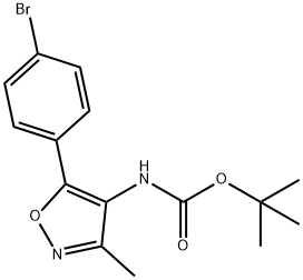 tert-butyl (5-(4-bromophenyl)-3-methylisoxazol-4-yl)carbamate Struktur