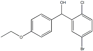 (5-bromo-2-chlorophenyl)(4-ethyloxyphenyl)methanol Struktur